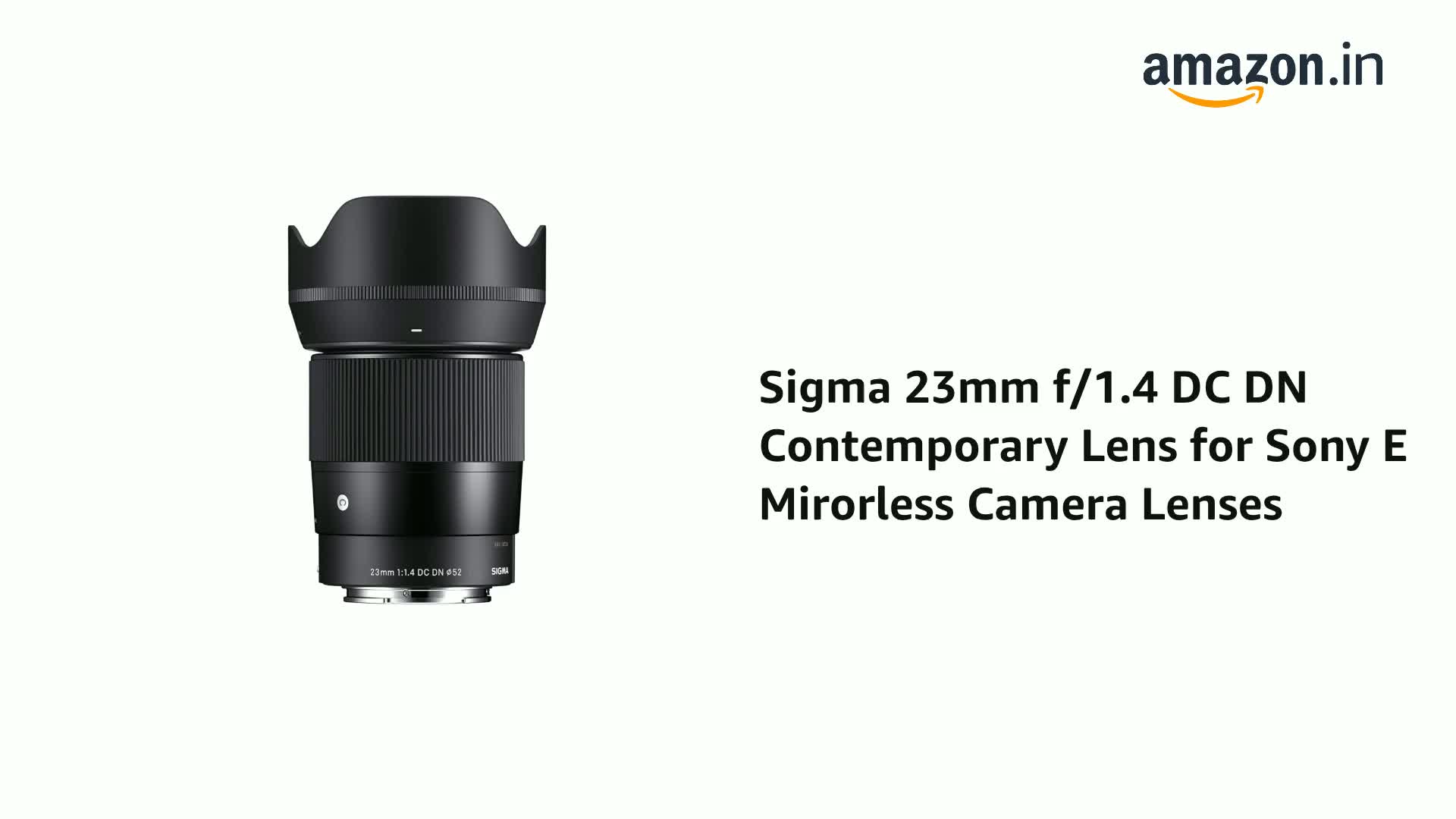 Sigma 23mm f/1.4 DC DN Contemporary Lens for Sony E Mirorless